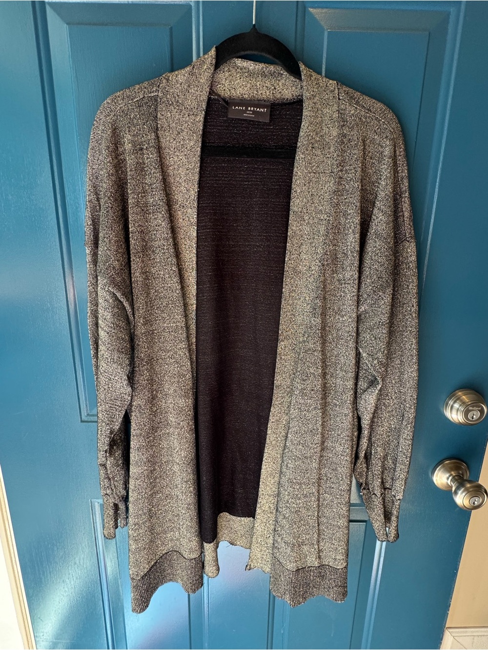 Lane Bryant Shimmery Open-Front Cardigan